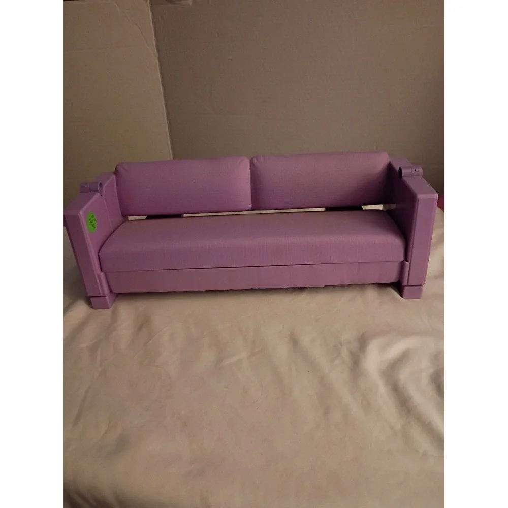 Barbie FHY73 Purple Transforming 2-in-1 Sofa Bunk Bed Furniture with Ladder